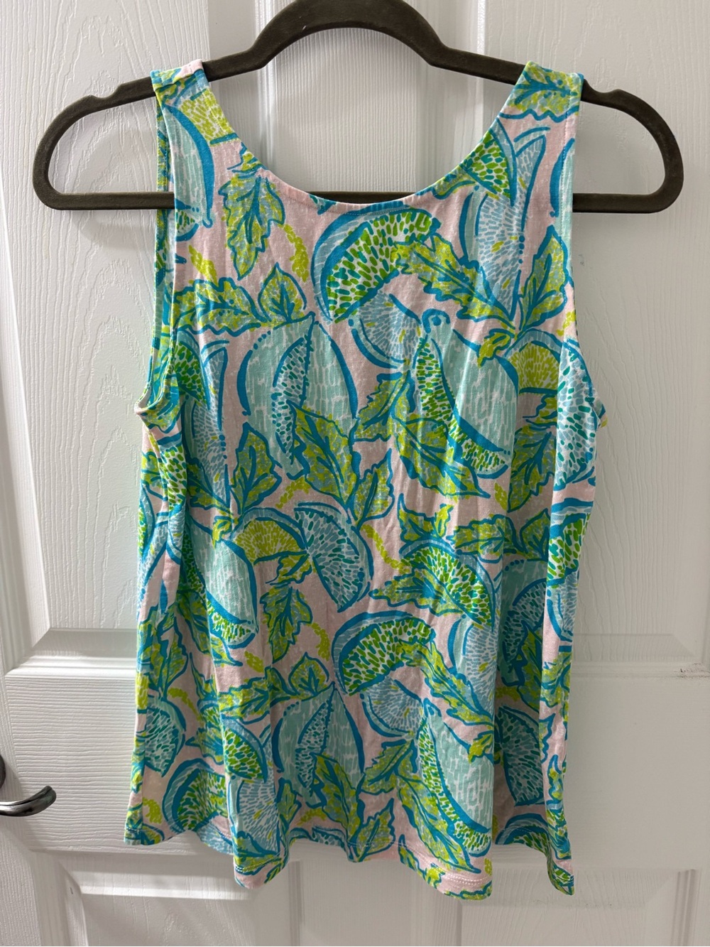Lilly Pulitzer Blue, Green & Pink Sleeveless Printed Tank